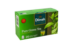 Чай зелений цейлонський байховий дрібний Pure green Dilmah в/с к/у 20х1.5г