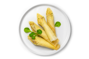 Блины с ветчиной и сыром