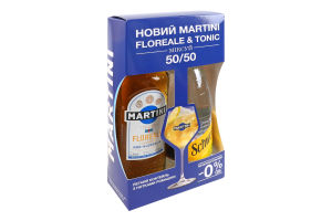 Набір Напій безалкогольний 0.75л 0.5% Floreale Martini + напій безалкогольний Indian Tonic Schweppes 0.75л к/у