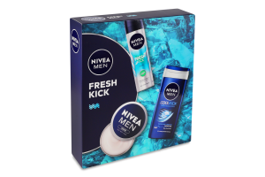 Набор Гель для душа Cool kick 250мл + Антиперспирант Fresh kick 150мл + Крем для лица 75мл Fresh kick Nivea Men 3шт