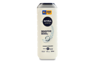 Гель для душу для тіла, обличчя та волосся 3в1 Sensitive Nivea Men 500мл