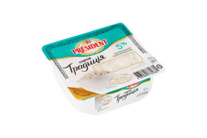 Творог 5% Творожная традиция President лоток 300г