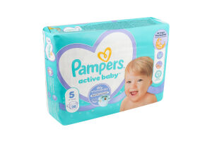 Підгузники для дітей 11-16кг 5 Active Baby Pampers 38шт