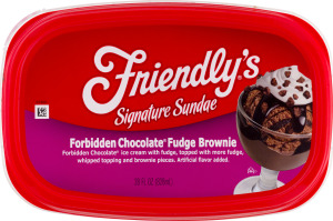 Friendly's Signature Sundae Forbidden Chocolate Fudge Brownie