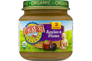Earth's Best Organic Stage 2 Apples & Plums