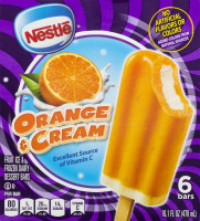 Nestle Orange & Cream Fruit Ice & Frozen Dairy Dessert Bars - 6 CT