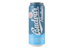 Пиво 0.5л 0.5% світле фільтроване пастеризоване безалкогольне Nealko Budweiser Budvar з/б