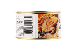 Лосось атлантичний натуральний 230г ж/б ТМ "1"