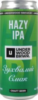 Пиво 0.33л 5% світле нефільтроване неосвітлене непастеризоване Hazy IPA Craft beer Underwood Brewery з/б