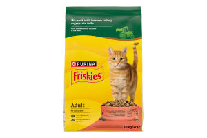 Корм для котів Фріскіс з яловичиною, куркою, овочами 10кг