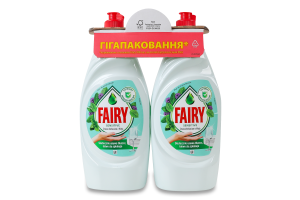 Средство для мытья посуды Чайное дерево и мята Sensitive Fairy 2х900мл
