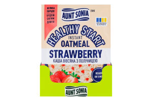 Каша овсяная мгновенного приготовления с клубникой Healthy start Aunt Sonia м/у 55г