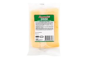 Сыр 45% твердый нарезанный ломтиками Gouda Яготинський м/у 200г