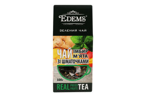 Чай зеленый с кусочками имбиря манго и листьями мяты Ginger Edems к/у 100г