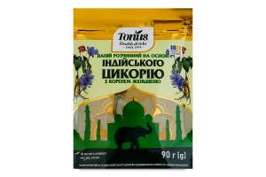 Напиток растворимый на основе индийского цикория с добавлением ячменя и корня женьшеня Tonus д/п 90г