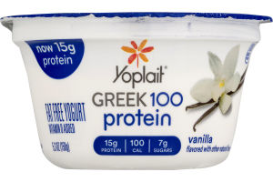 Yoplait Greek 100 Protein Fat Free Yogurt Vanilla