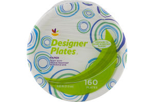 Ahold Designer Plates Paper Heavy Duty - 160 CT