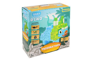 Конструктор Wader Baby Blocks Dino трицератопс