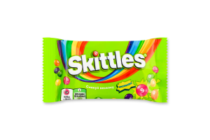 Драже жувальні у різнокольоровій цукровій оболонці Кисломікс Skittles м/у 38г