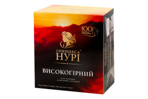 Чай Високогірний чорний байховий дрібний 100*1,8г Принцеса Нурі