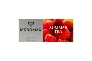 Бленд чаю подрібненого квіткового каркаде з ягодами та ароматом малини Summer Tea Monomax к/у 25х2г