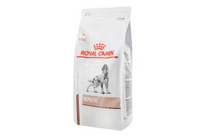 Корм сухой для взрослых собак полнорационный диетический Hepatic Royal Canin м/у 1.5кг