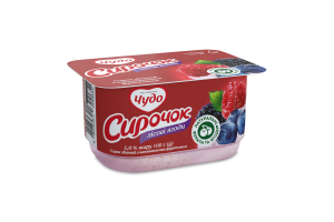 Сирок 5% збитий з наповнювачем фруктовим Лісові ягоди Чудо ст 100г