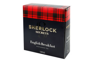 Чай черный байховый Английский завтрак Sherlock Secrets в/с к/у 100х2г