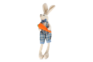 Прикраса декоративна кролик з морквою 22см