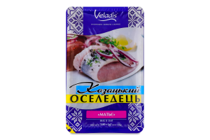 Оселедець філе в олії Матьє Козацький Veladis б/ш лоток 240г