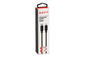 Кабель USB-C+Lightning 3А чорний 1м Havit