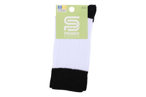 Шкарпетки дит Premier socks білі чорн резин р20-22