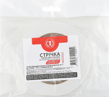 Стрічка клейка двостороння на спіненій основі біла 10ммх5м №1270344 ТМ "1" 1шт