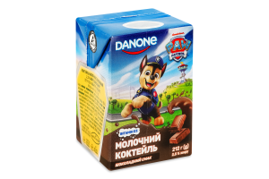 Коктейль молочний 2.5% Шоколадний Paw Patrol Danone т/п 212г