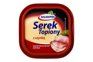 Сир плавлений з шинкою 27% 100г Mlekpol