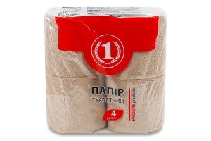 Бумага туалетная макулатурная ТМ "1" 4шт