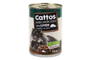 Корм д/дорослих котів з печінкою 415г ж/б з ключем Кетос