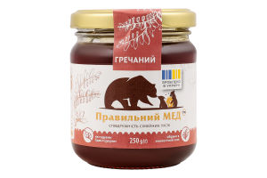 Мед Гречаний Правильний мед с/б 250г