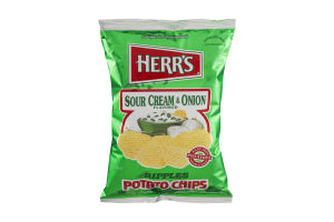 Herr's Ripples Potato Chips Sour Cream & Onion Flavored