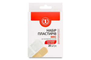 Набір пластирів на полімерній основі Мікс ТМ "1" 20шт