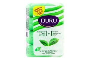 Мило туалетне з екстрактом зеленого чаю та зволожуючим кремом 1+1 Duru 4х80г