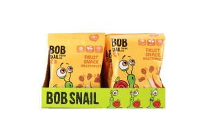 Снек фруктовий для дітей від 12міс Multifruit Baby Bob Snail м/у 40г