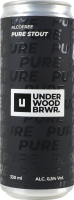 Пиво 0.33л 0.5% безалкогольне темне нефільтроване неосвітлене непастеризоване Pure IPA Underwood Brewery з/б