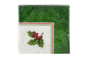 Smart Living Holiday Holly Napkins - 18 CT
