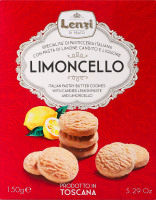 Печенье сдобное тосканское с засахаренной лимонной пастой и итальянским лимончелло Limoncello Lenzi к/у 150г