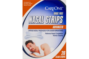 CareOne Drug Free Nasal Strips Advanced Clear - 26 CT