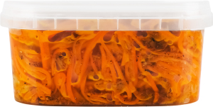 Морква маринована з грибами лисичками Повний Кошик відро 500г