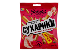 Сухарики пшенично-житні Бекон Big pack Jokers м/у 100г
