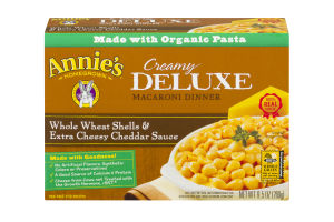 Annie's Homegrown Creamy Deluxe Macaroni Dinner Whole Wheat Shells & Extra Cheesy Cheddar Sauce