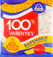 Вареники заморожені з картоплею та вершками 100% Рудь м/у 600г